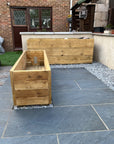 Chunky Scaffold boards made in to garden planters