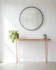 Rustic Wood Console Table (Rounded End)