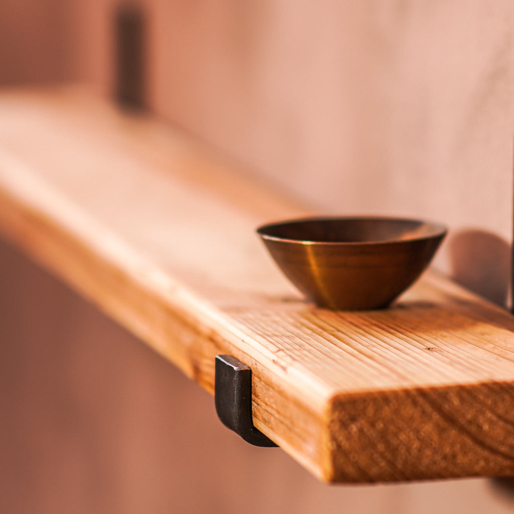 Narrow Wooden Shelf, Handcrafted in Frome