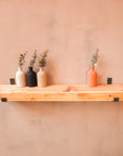 Reclaimed Rustic Chunky Radiator Shelf Kit (165mm width) - Hanging Bracket