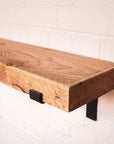 Reclaimed Rustic Chunky Deep Shelf Kit (300mm width) - Propped Bracket