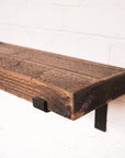 Reclaimed Rustic Chunky Deep Shelf Kit (300mm width) - Propped Bracket