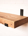 Reclaimed Rustic Chunky Wooden Shelf Kit (225mm width) - Hanging Bracket