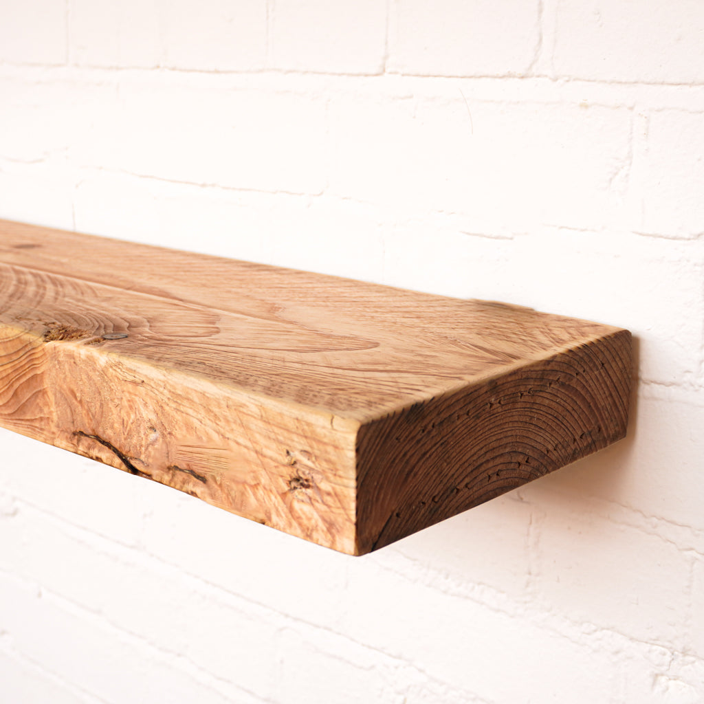 Chunky reclaimed scaffold board with natural danish oil