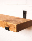 Reclaimed Rustic Chunky Wooden Shelf Kit (225mm width) - Hanging Bracket