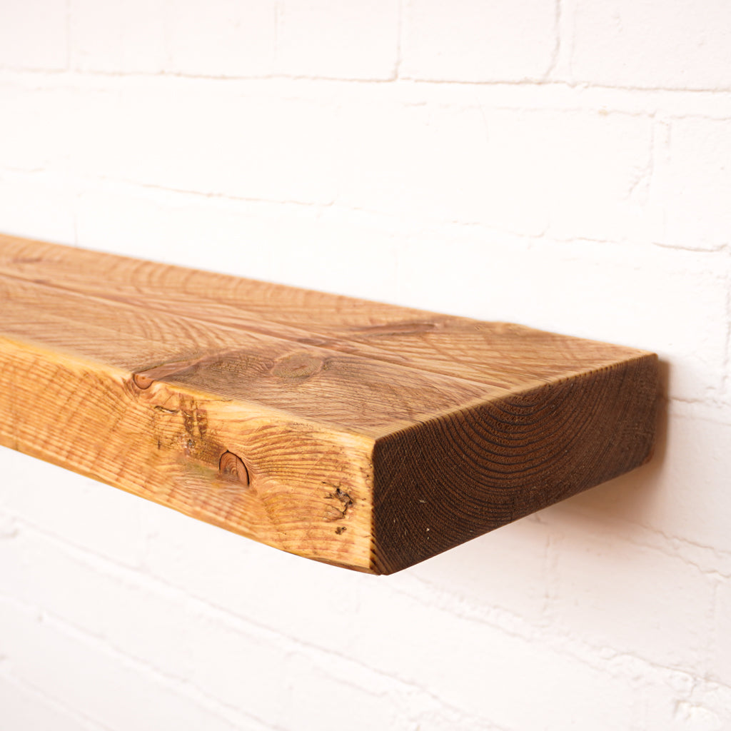 Chunky reclaimed scaffold board with antique danish oil