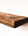 Charred reclaimed chunky scaffold board