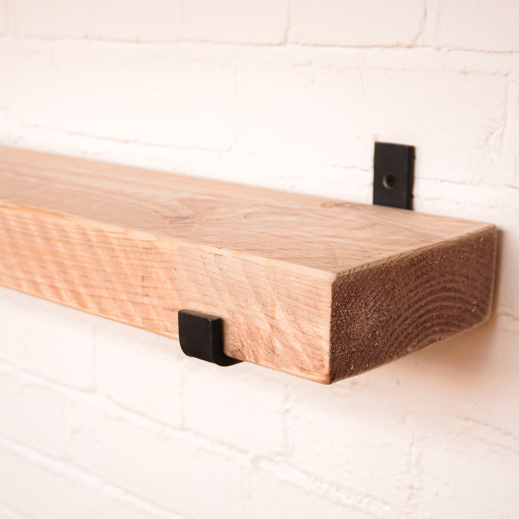 Reclaimed Rustic Chunky Radiator Shelf Kit (165mm width) - Hanging Bracket