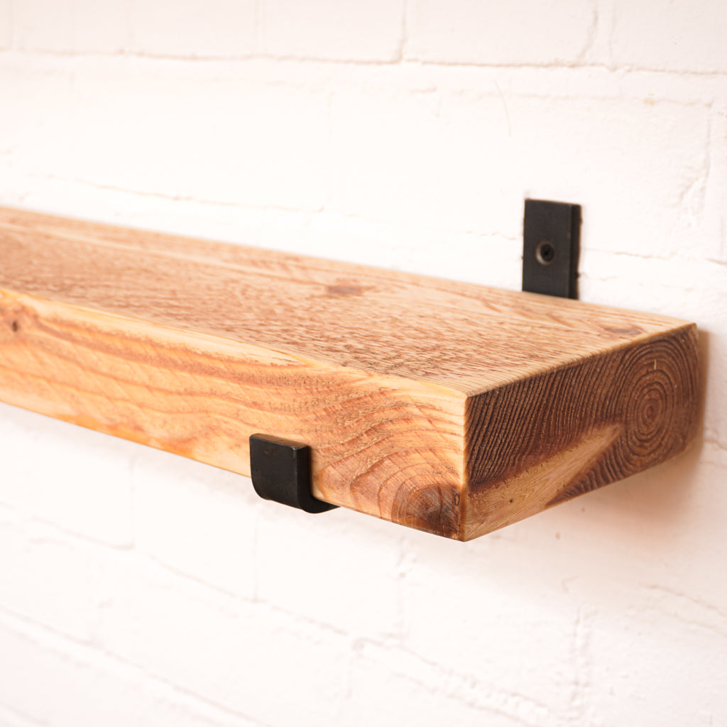 Reclaimed Rustic Chunky Radiator Shelf Kit (165mm width) - Hanging Bracket