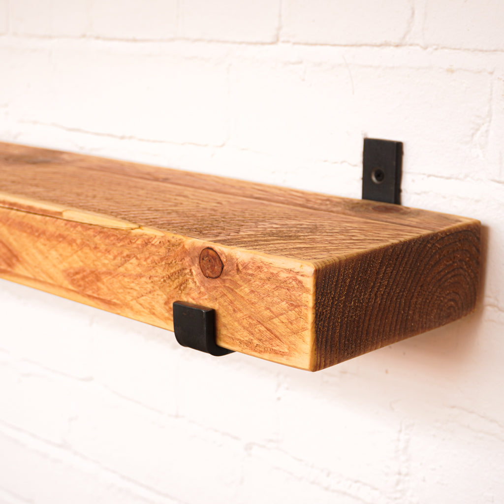 Reclaimed Rustic Chunky Radiator Shelf Kit (165mm width) - Hanging Bracket