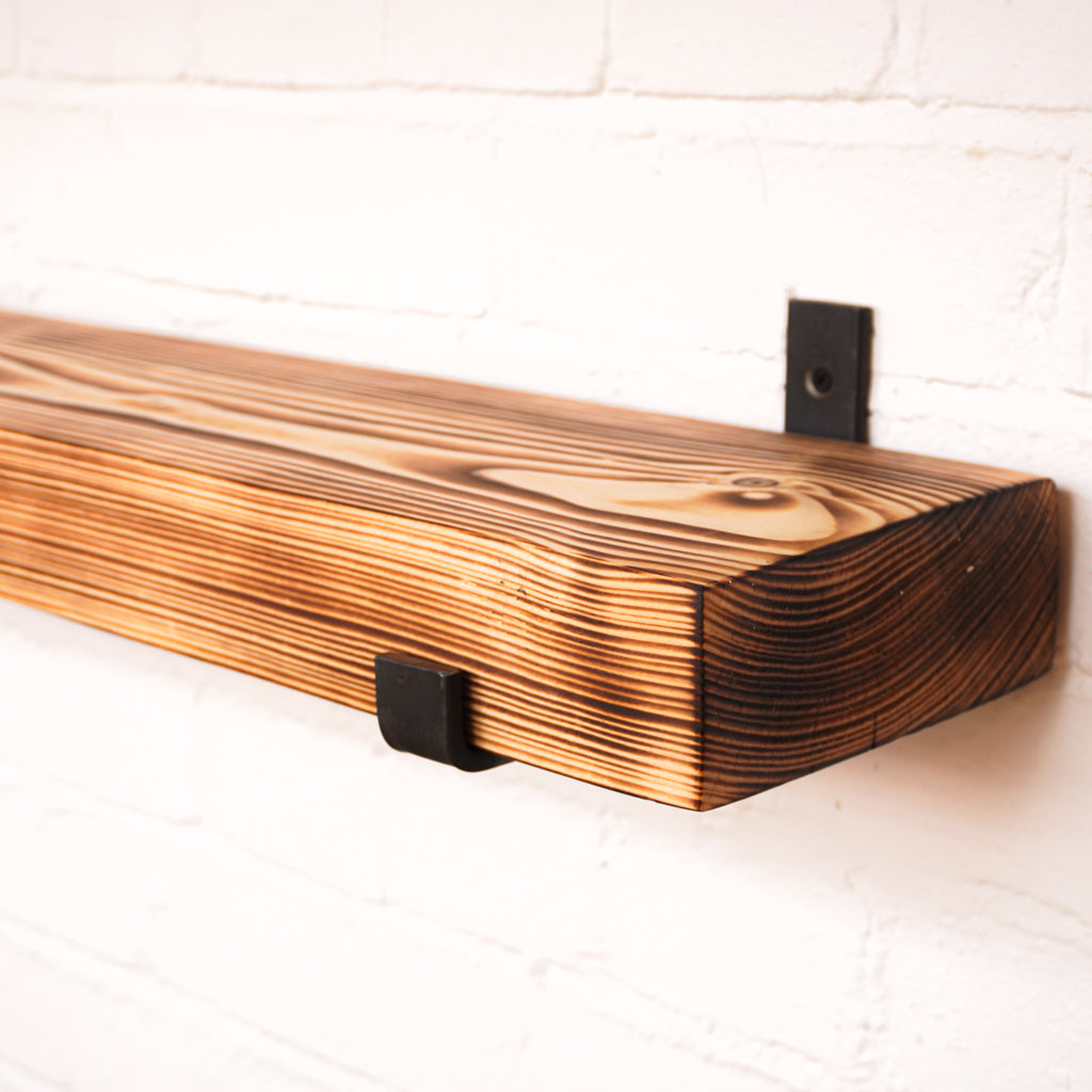 Reclaimed Rustic Chunky Radiator Shelf Kit (165mm width) - Hanging Bracket