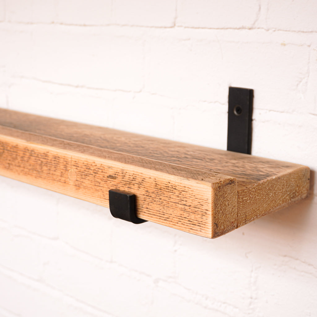 Reclaimed Rustic Radiator Picture Shelf Kit (165mm width) - Hanging Bracket