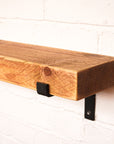 Reclaimed Rustic Chunky Radiator Shelf Kit (165mm width) - Propped Bracket