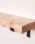 Reclaimed Rustic Chunky Deep Shelf Kit (300mm width) - Propped Bracket
