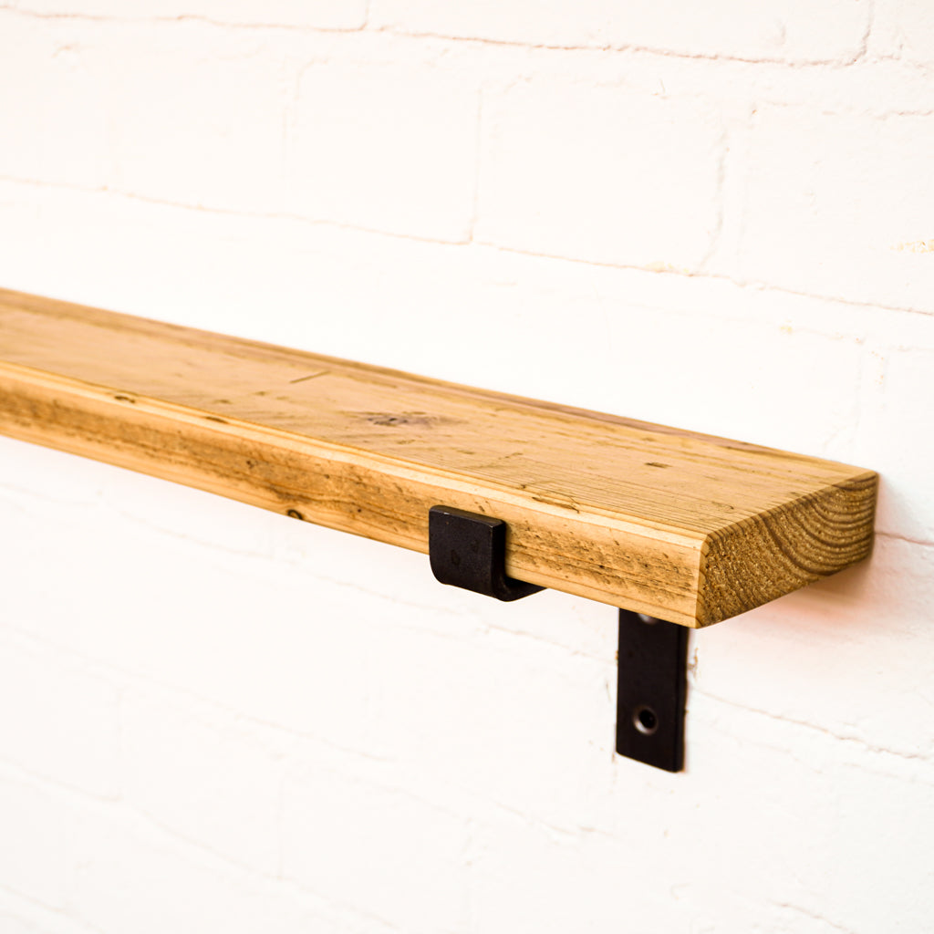 Reclaimed Rustic Narrow Picture Shelf Kit (110mm width) - Propped Bracket