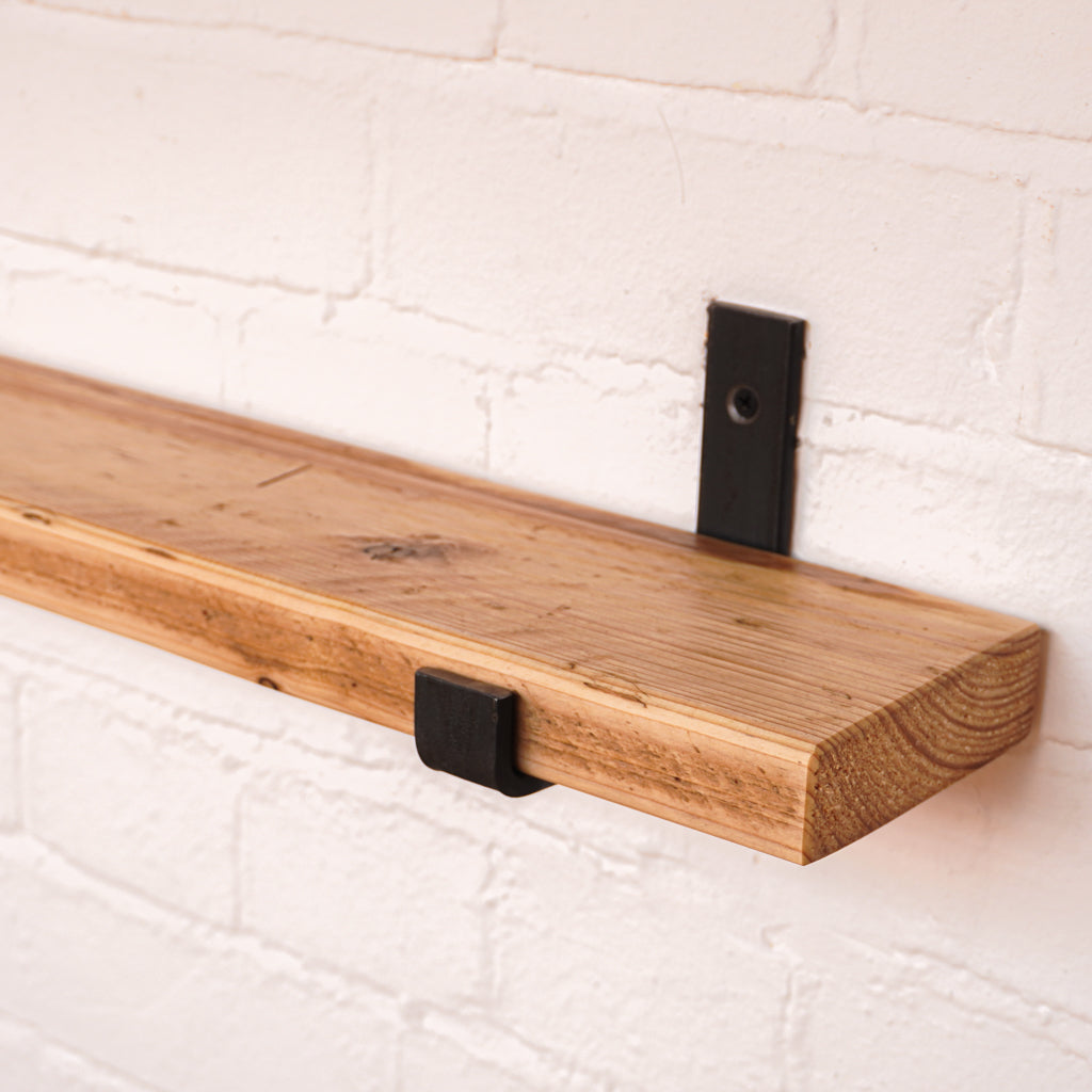 Reclaimed Rustic Narrow Picture Shelf Kit (110mm width) - Hanging Bracket