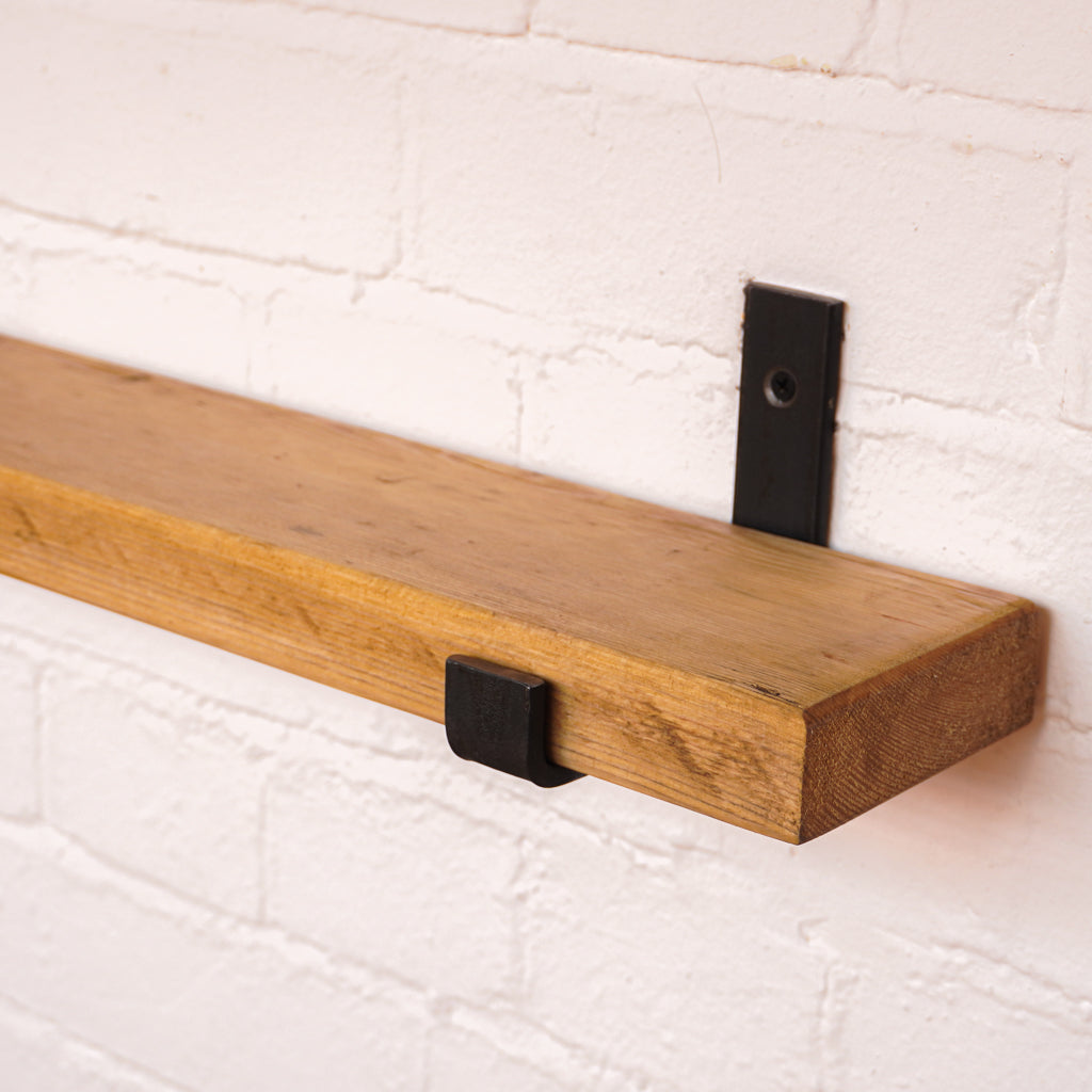 Reclaimed Rustic Narrow Picture Shelf Kit (110mm width) - Hanging Bracket