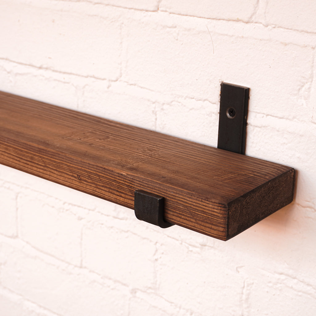 Reclaimed Rustic Narrow Picture Shelf Kit (110mm width) - Hanging Bracket