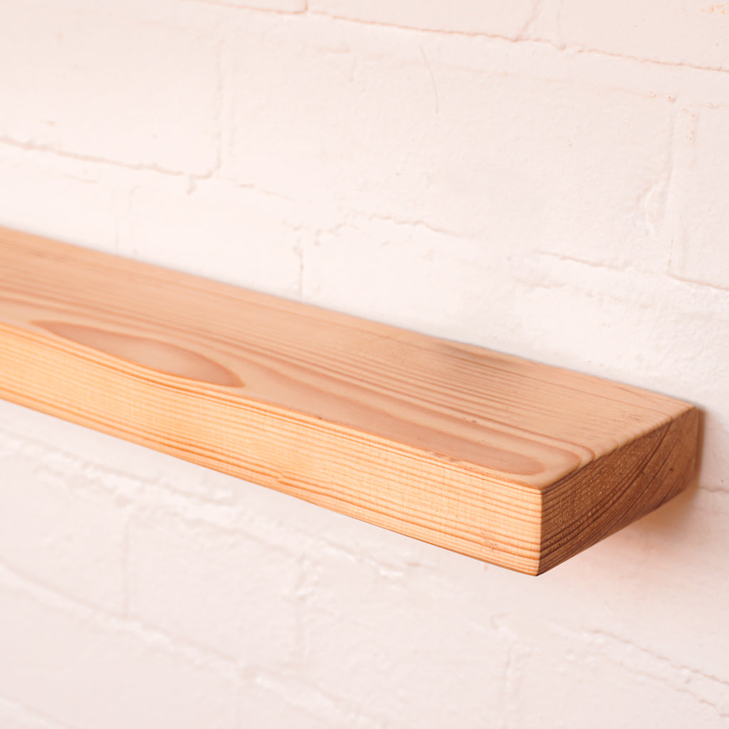 New scaffold board narrowed down to a smaller size and coated with natural danish oil