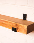 Reclaimed Rustic Chunky Narrow Shelf Kit (110mm width) - Hanging Bracket