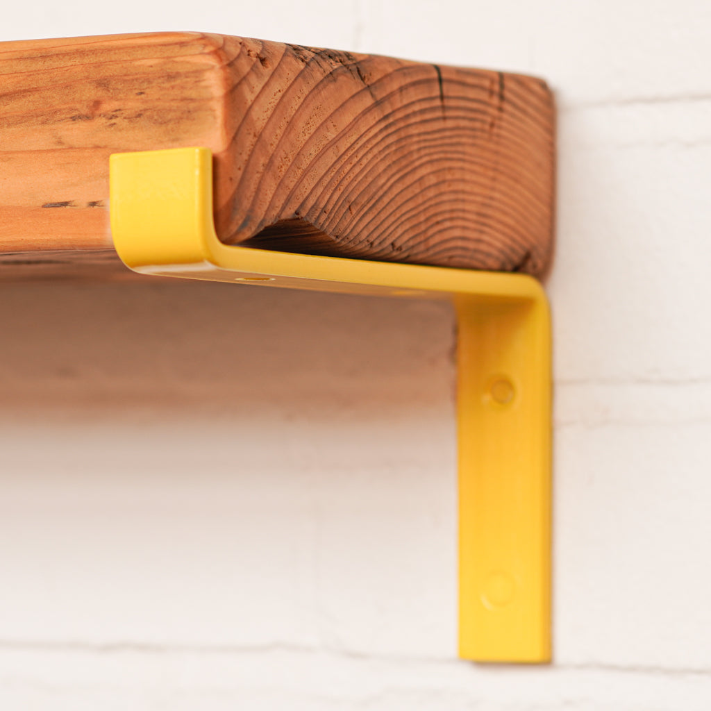 Yellow colour shelf bracket