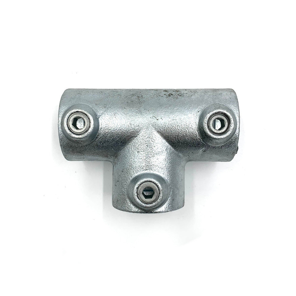 Fixing kit for perpendicular tube connections