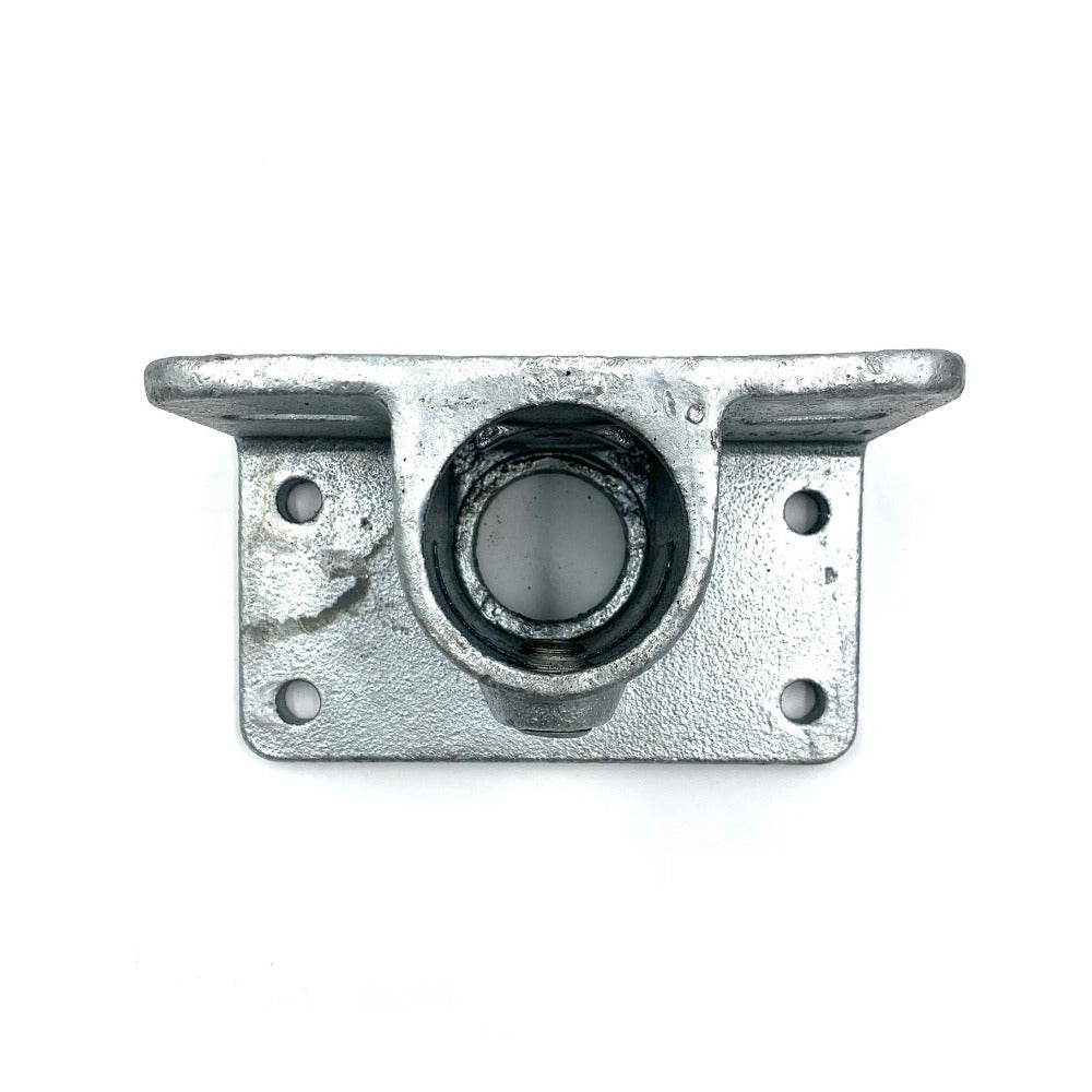 Metal bracket base plate to take sleep poles and tubes.