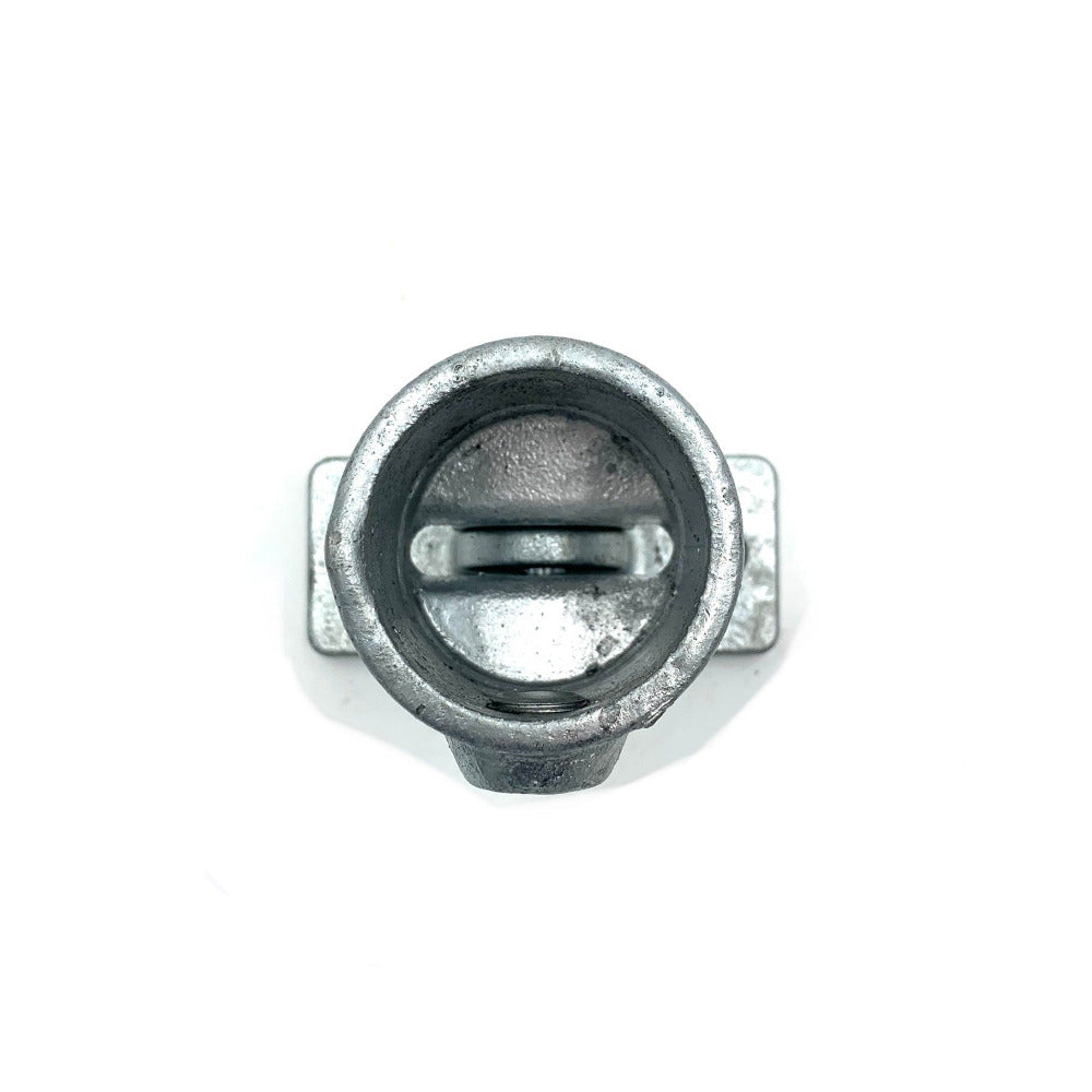 Wall or floor fixing for circular tube to fix through