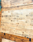 Natural finish wooden cladding panels