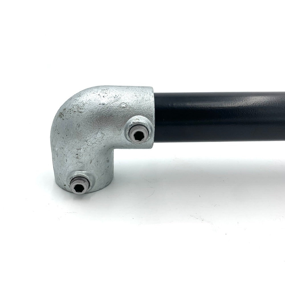 Elbow tube clamp with black pole