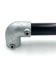 Elbow tube clamp with black pole