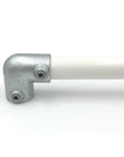 White Scaffold Tube with 90 degree elbow clamp