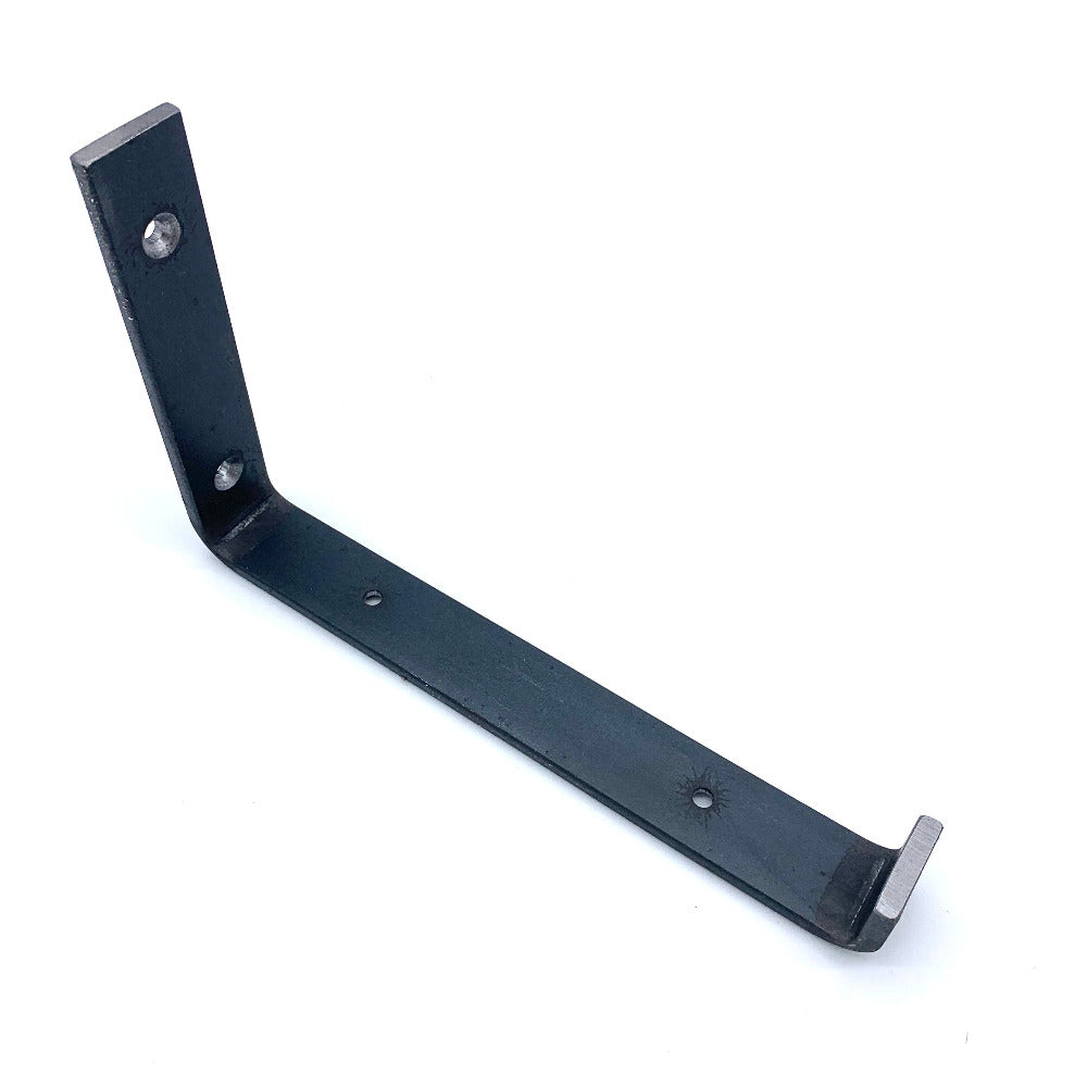 Scaffold board hanging wall bracket in raw steel colour