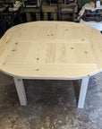 Dining table made from kiln dried scaffold boards