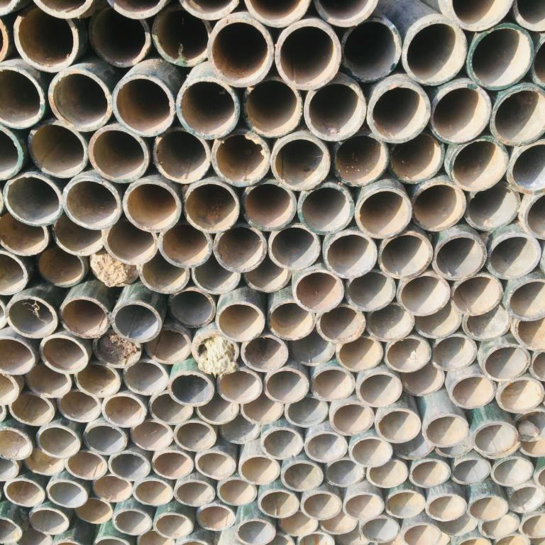 Stacked scaffolding tube