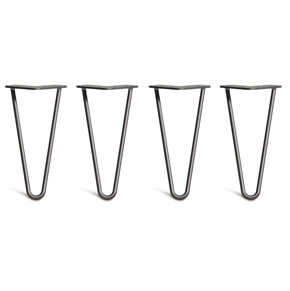 25cm 10inch legs in black heavy duty steel