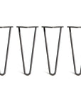 30cm 12 inch hairpin legs in black steel