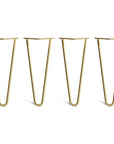 30cm 12inch hairpin legs in brass steel colour