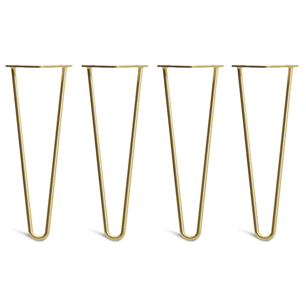 35cm 14inch hairpin legs in brass colour