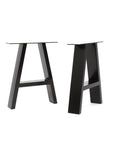 A frame bench legs in black steel