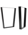 Chunky steel frame legs to match tables and benches.