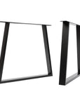 Chunky trapezium legs in black coated steel