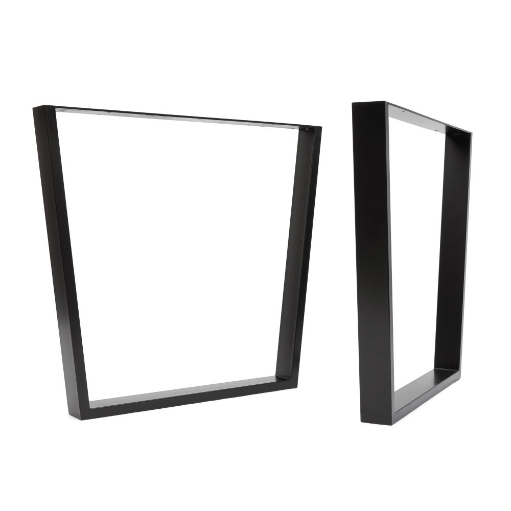 Heavy duty box section V frame legs in black