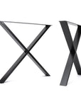 Cross shape box section industrial steel legs