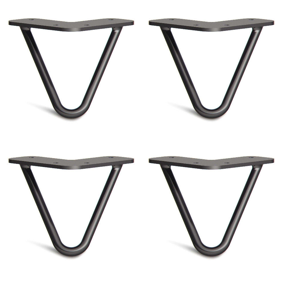 4 inch heavy duty table legs in black steel