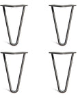 Hairpin legs in black steel for tables and furniture