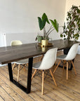 Hand Sanded Reclaimed Boards to make a dining table