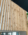 Scaffold boards made in to thin cladding and spaced apart