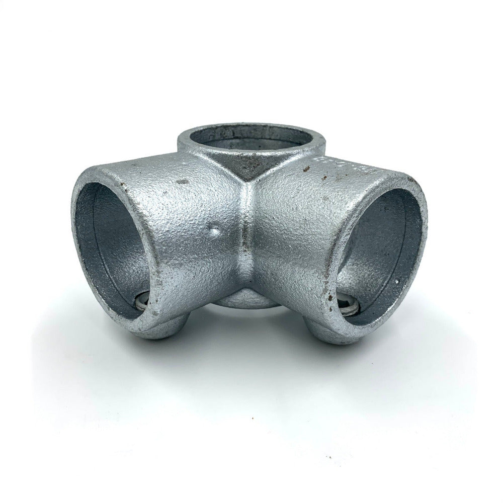 Mid way fixing clamp for tubes and poles