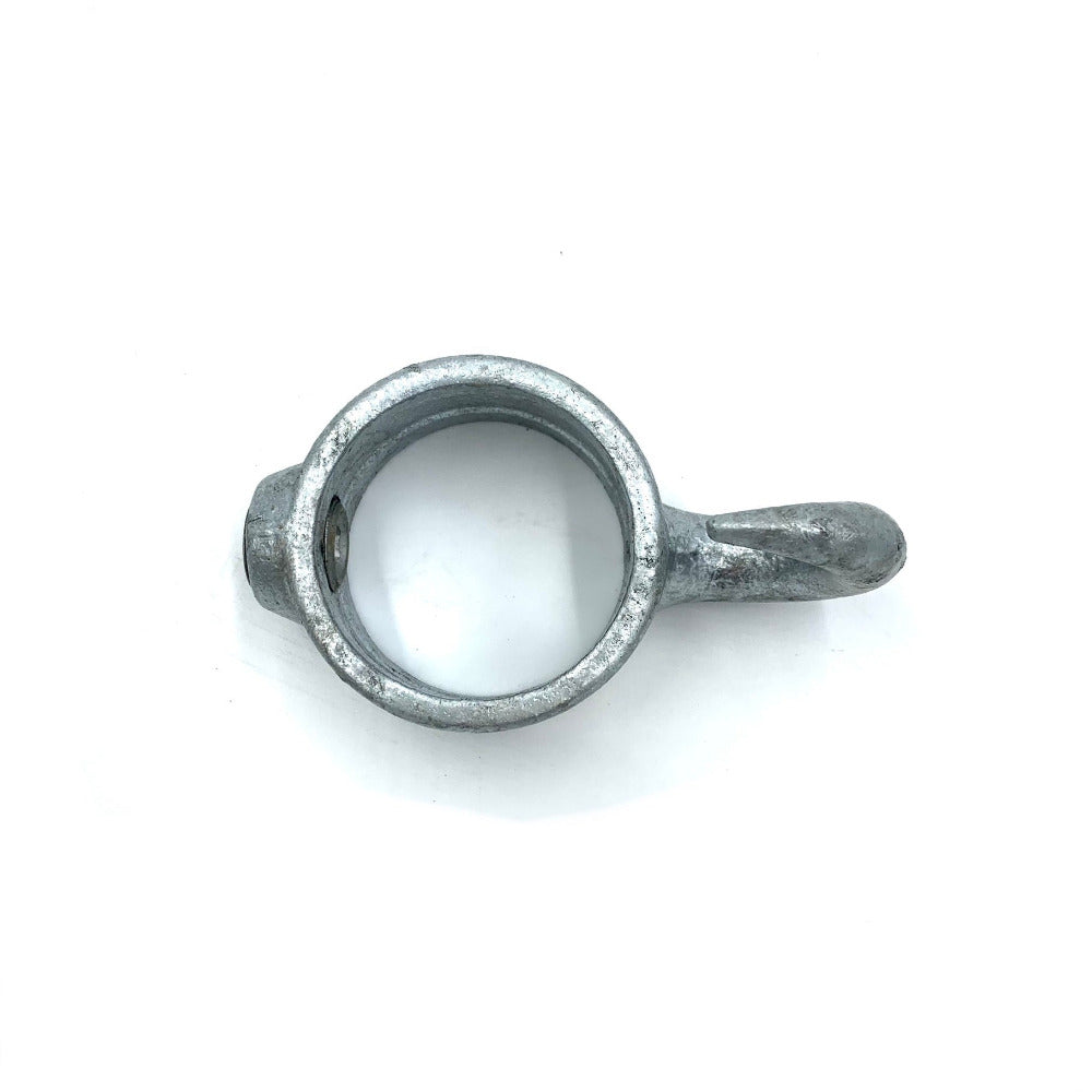 Circular bracket for metal tubes with a clip
